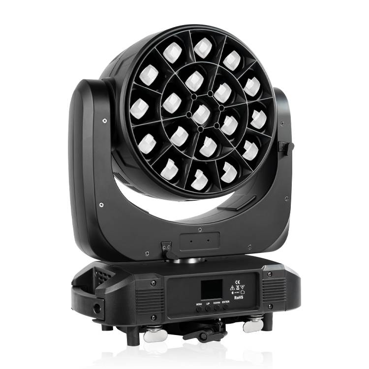 19 個 40W ビーアイ RGBW ズーム ウォッシュ ピクセル ムービング ヘッド ライト FD-LM1940B