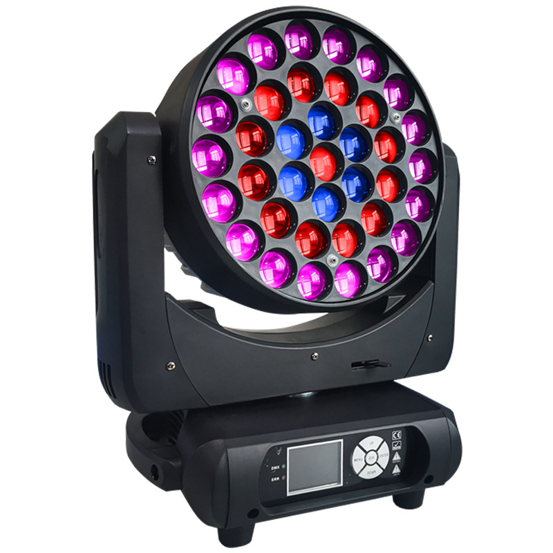 37 個 15 ワット ズーム ウォッシュ RGBW 4in1 LED ムービング ヘッド ライト FD-LM3715